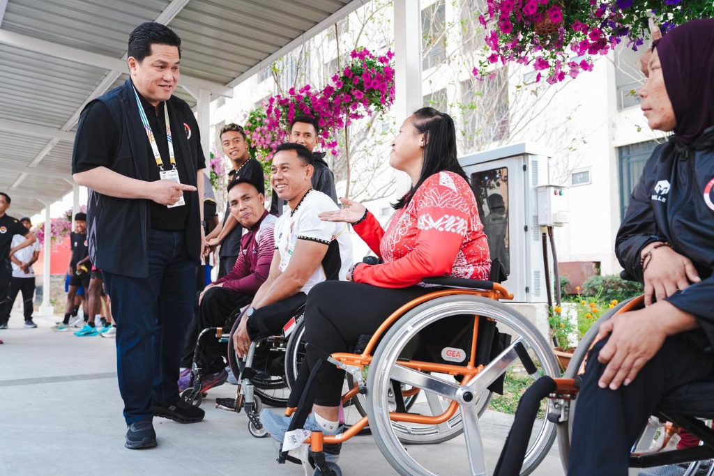 Menpora RI Erick Thohir, meninjau Asrama Atlet ASEAN Para Games 2025 Thailand di Suranaree University of Technology, Nakhon Ratchasima, Thailand, Rabu (21/1) pagi.