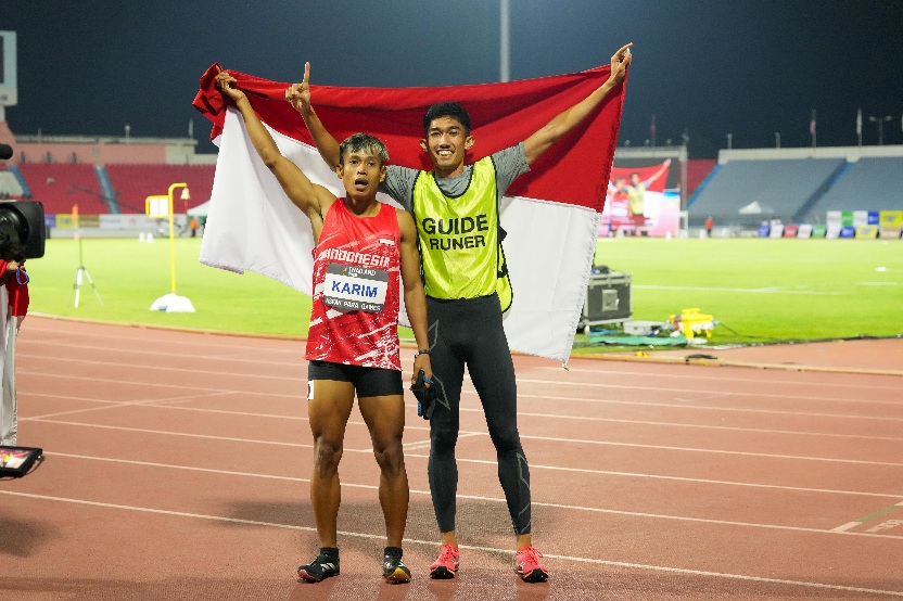 Atlet debutan asal Kota Wonogiri, Jawa Tengah, Taufik Abdul Karim sukses meraih dua medali emas. (foto:Andre/kemenpora.go.id)