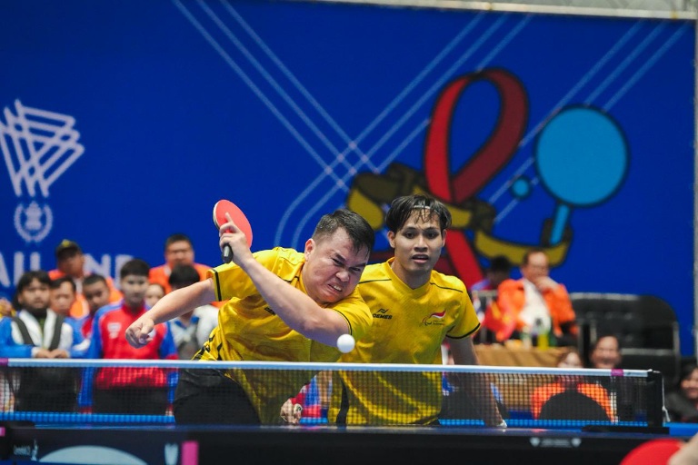 Duet maut Komet Akbar dan Banyu Tri Mulyo berhasil membungkam wakil tuan rumah Thailand C. Punpoo/B.(foto:Andre/kemenpora.go.id)