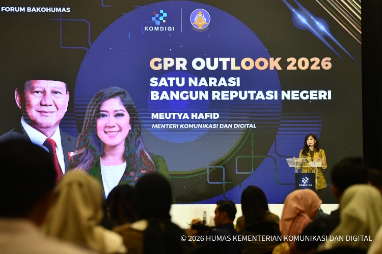 Kemenpora RI ikut berperan aktif memperkuat komunikasi publik pemerintah melalui pendekatan “Satu Narasi” dalam Forum Bakohumas “GPR Outlook 2026: Satu Narasi, Bangun Reputasi Negeri” di Jakarta, Rabu (4/2). (Foto: Humas/Komdigi)