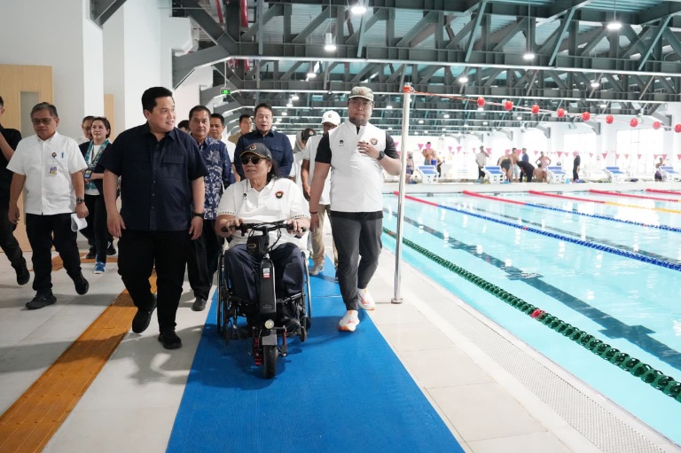 Menpora RI Erick Thohir, berharap adanya terobosan terkait mekanisme administrasi untuk perawatan fasilitas Paralympic Training Center Indonesia di Karanganyar, Jawa Tengah. (foto:Herry/kemenpora.go.id)