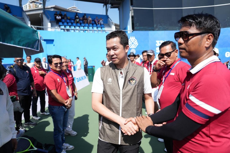 Waketum 1 PP PBSI Taufik Hidayat mengecam keras adanya dugaan pelecehan seksual yang terjadi di pelatnas cabang olahraga panjat tebing.(foto:Herry/kemenpora.go.id)