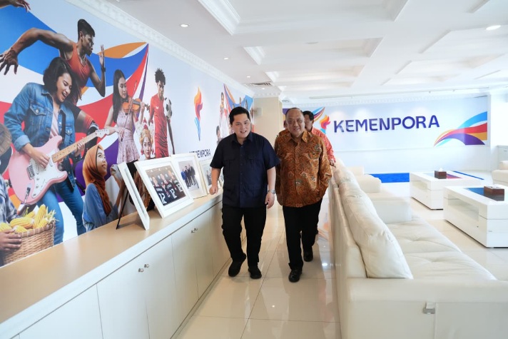 Ketum KONI Pusat Marciano Norman mendukung kebijakan Menpora Erick untuk melawan dan membersihkan kekerasan seksual dari dunia olahraga tanah air.(foto:Herry/kemenpora.go id)