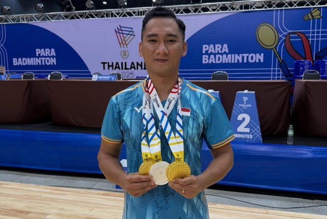 Hikmat Ramadani mengungkapkan rasa syukurnya atas bonus yang diberikan pemerintah kepada seluruh atlet di Ajang Asean Para Games 2025 lalu.(foto:IG/Hikmat Ramadani)