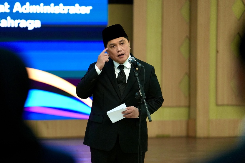 Menpora Erick berharap dengan adanya kepemimpinan baru LPUK Kemenpora mampu memberikan yang terbaik demi kepentingan bersama.(foto:Gilang/kemenpora.go.id)