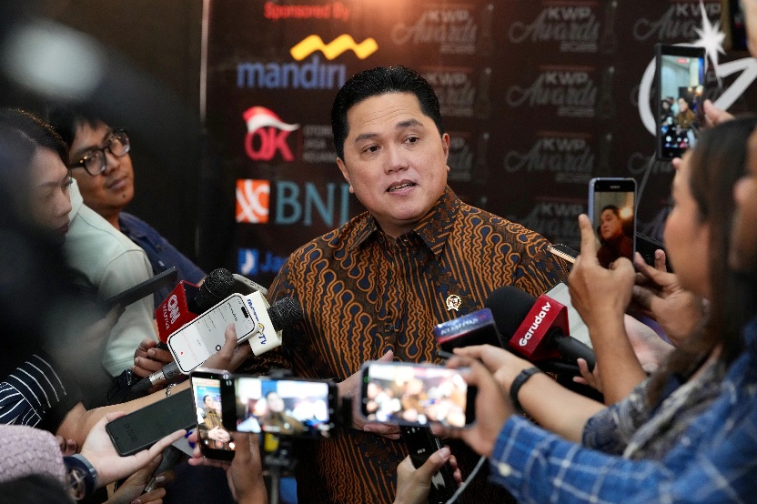 Kemenpora di bawah pimpinan Menpora Erick Thohir berhasil masuk dalam daftar 10 besar kementerian dengan tingkat popularitas tertinggi berdasarkan hasil survei terbaru yang dirilis oleh Cyrus Network.(foto:Gilang/kemenpora.go.id)