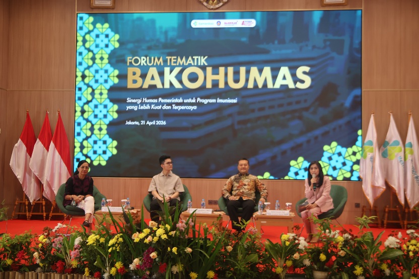 Kemenpora RI mendukung penguatan komunikasi publik terkait program imunisasi melalui Forum Tematik Bakohumas, Selasa (21/4), di Kantor Direktorat Jenderal SDMK Kemenkes, Jakarta.(foto:wury/kemenpora.go.id)