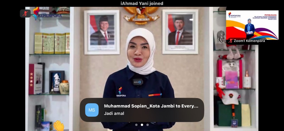 Deputi Pembudayaan Bidang Pembudayaan Olahraga Sri Wahyuni membuka acara pelatihan Tenaga Penggerak Olahraga Nasional. (foto:raiky/kemenpora.go.id)