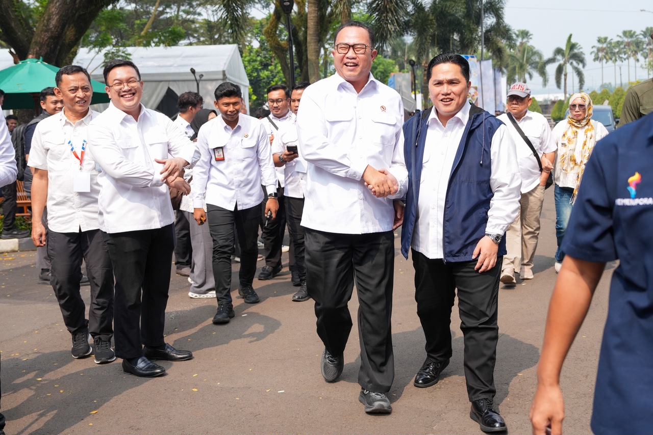 Menpora Erick Thohir menghadiri kegiatan Building Indonesia’s Future Generations Through Nutrition – An Inspiring Session by Tony Robbins di Sentul International Convention Center (SICC), Bogor, Jawa Barat, Rabu (3/6).(foto:Andre/kemenpora.go.id)