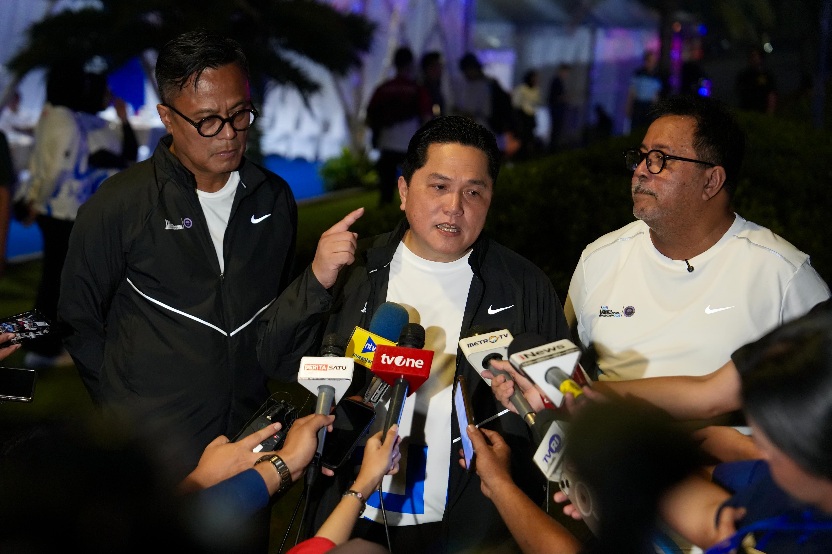 Menpora RI Erick Thohir, menyampaikan BTN Jakarta International Marathon 2026 tidak hanya menjadi ajang kompetisi olahraga, tetapi juga sarana membangun budaya hidup sehat di tengah masyarakat.(foto:Gilang/kemenpora.go.id)
