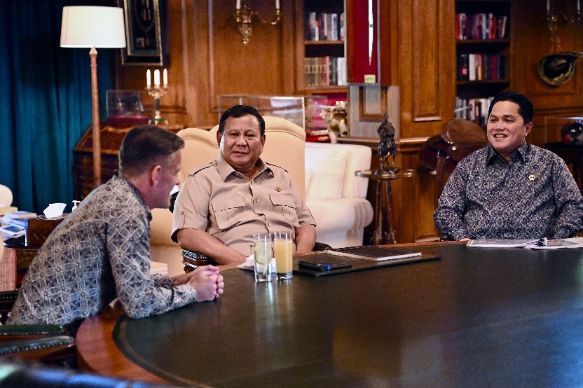 Menpora RI Erick Thohir, menyebut Presiden Prabowo Subianto mendukung penuh pembinaan atlet usia dini. Salah satunya melalui pembangunan Akademi Olahraga Nasional yang menjadi fokus strategis pemerintah.(foto:Cahyo/BPMI)