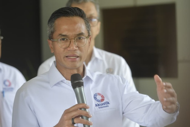 Ketua Umum PB Akuatik Indonesia, Anindya Novyan Bakrie, menyatakan dukungannya terhadap kebijakan anggaran Pelatnas dengan skema multiyears.(foto: Herry/kemenpora.go.id)