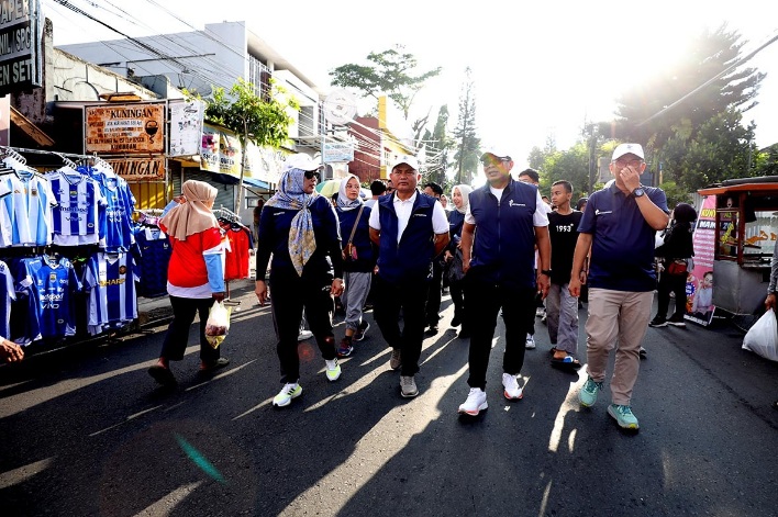 Program strategis Kemenpora yakni Gerakan Masyarakat Aktif dan Bugar (GEMAR) berkolaborasi dengan pelaksanaan Car Free Day (CFD) di Kabupaten Kuningan, Jabar. (foto:Muchlis/kemenpora.go.id)