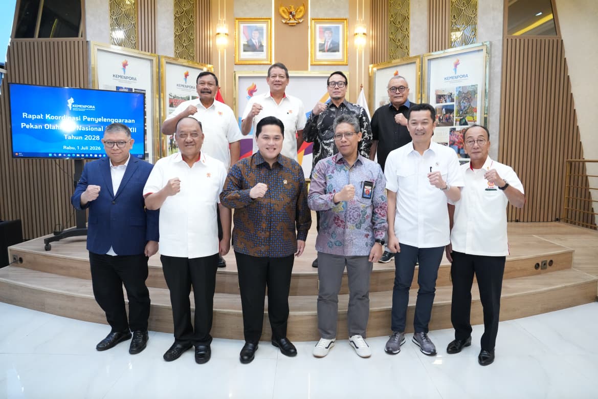 Menpora Erick Pimpin Rapat Koordinasi Persiapan PON XXII 2028 Bersama KONI, Kejaksaan Agung dan BPKP