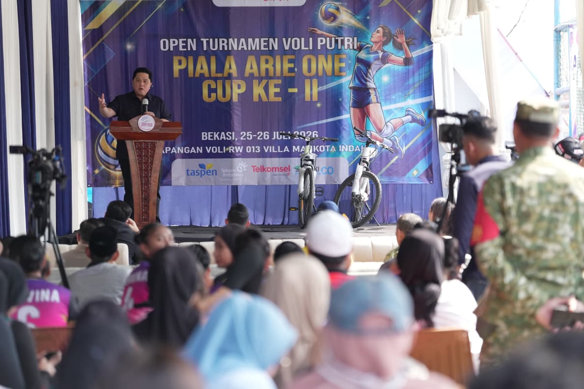 Menpora Erick Buka Turnamen Voli Putri Piala Arie One Cup II, Tekankan Pentingnya Dampak Sosial dan Ekonomi dari Event Olahraga