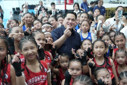 Menpora RI Erick Thohir hadir sekaligus membuka ajang Indonesia Muaythai Championship (IMC) 2026 di Gor Abdu Rosyad, Kota Bekasi, Rabu (5/8). (foto:Herry/kemenpora.go.id)