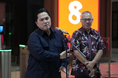 Menpora RI Erick Thohir menyampaikan apresiasi atas kepercayaan Presiden Prabowo Subianto yang memberikan keleluasaan untuk melakukan transformasi birokrasi.(foto:Herry/kemenpora.go.id)
