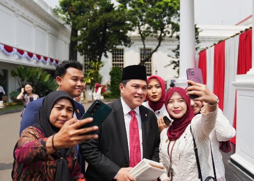 Menpora RI Erick Thohir Senin (17/8) pagi, menghadiri peringatan Hari Ulang Tahun ke-81 Proklamasi Kemerdekaan Republik Indonesia Tahun 2026 di Istana Merdeka, Jakarta. (foto:raiky/kemenpora.go.id)