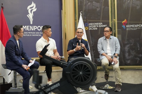 Kemenpora RI bersama 20FIT Event resmi mengumumkan penyelenggaraan Indonesia Sports Summit (ISS) 2026 x Jakarta Hybrid Race di Media Center Kemenpora RI, Jakarta, Kamis (20/8) siang.(foto:Herry/kemenpora.go.id)
