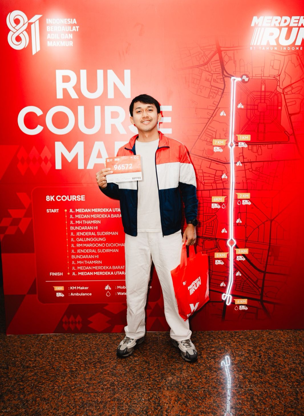 Muhammad Rama, sports enthusiast asal Jakarta yang aktif mengikuti berbagai ajang olahraga dan running event, mengaku antusias dapat berpartisipasi di Merdeka Run 2026.(dok/Kemenpora) 