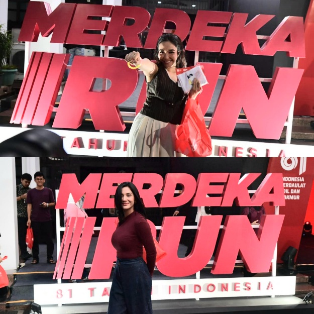 Ajang Merdeka Run 2026 menjadi daya tarik bagi dua selebritis Indonesia, Fanny Ghassani dan Gisella Anastasia. Mereka datang langsung mengambil race pack di Wisma Serbaguna, Senayan, Jakarta, Jumat (28/8) sore. (foto:bagus/kemenpora.go.id)