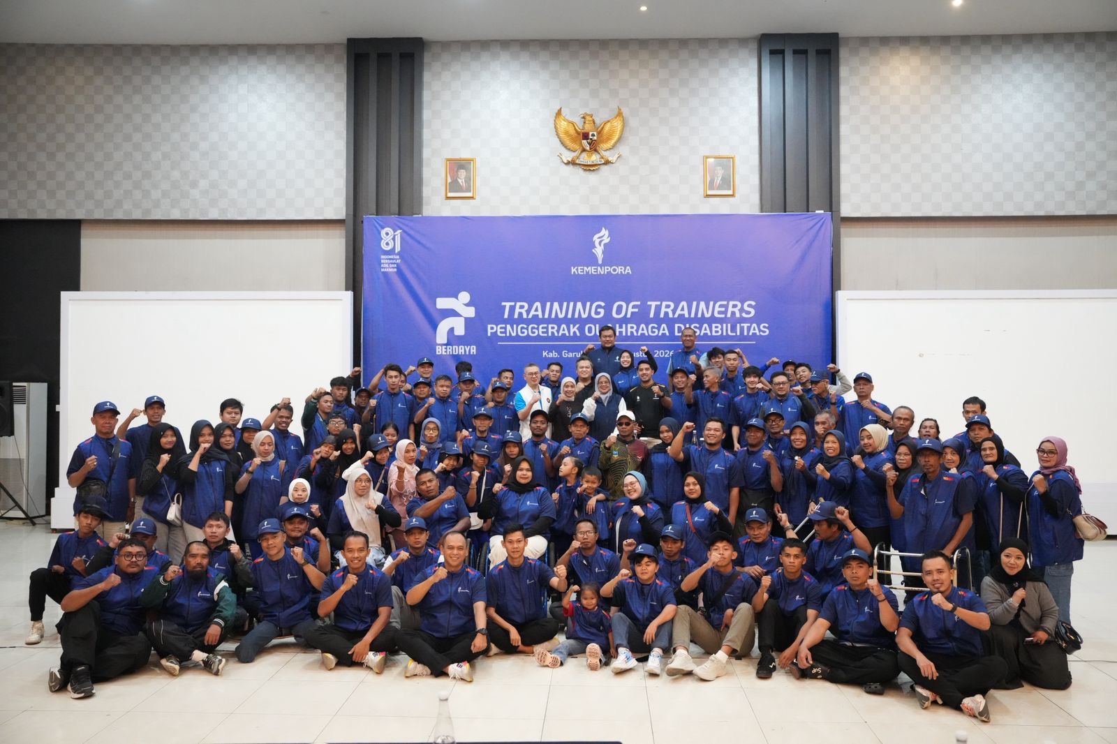 Kemenpora RI terus memperkuat pembudayaan olahraga yang inklusif dan berkeadilan melalui kegiatan Training of Trainers (ToT) Penggerak Olahraga Disabilitas BERDAYA di Kabupaten Garut, Jawa Barat. (foto: dok/Kemenpora)