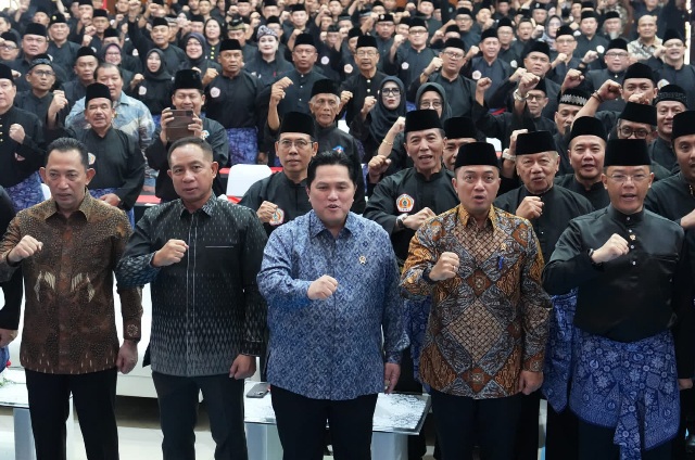 Menpora RI Erick Thohir menghadiri Pelantikan dan Pengukuhan PB IPSI periode 2026-2030 di Gedung Serba Guna Padepokan Pencak Silat TMII, Jakarta Timur, Sabtu (5/9) pagi.(foto:Herry/kemenpora.go.id)