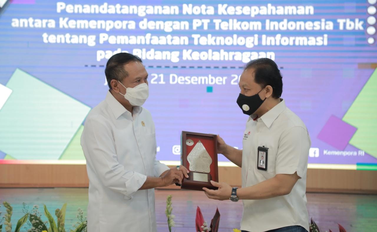Tindaklanjuti Arahan Presiden RI Terkait Satu Data Indonesia, Menpora RI Jalin Kerjasama dengan PT Telkom