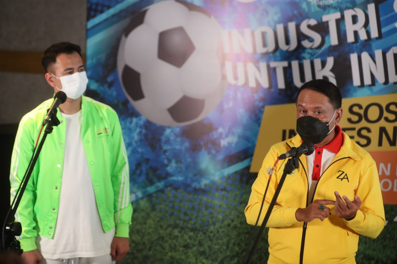 Dukung Menpora Amali Majukan Sepakbola Nasional, Raffi Ahmad Ikut Sosialisasikan Inpres Nomor 3 Tahun 2019