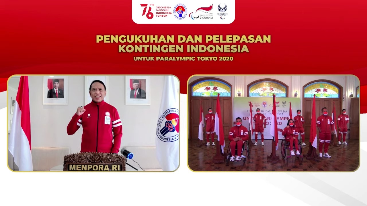 Kukuhkan Kontingen Indonesia untuk Paralimpiade Tokyo 2020, Menpora Amali Sampaikan Salam Hangat dari Presiden