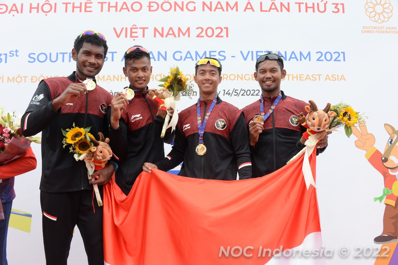 Sumbangkan 8 Emas dan 6 Perak, Tim Rowing Indonesia Pertahankan Status Juara Umum
