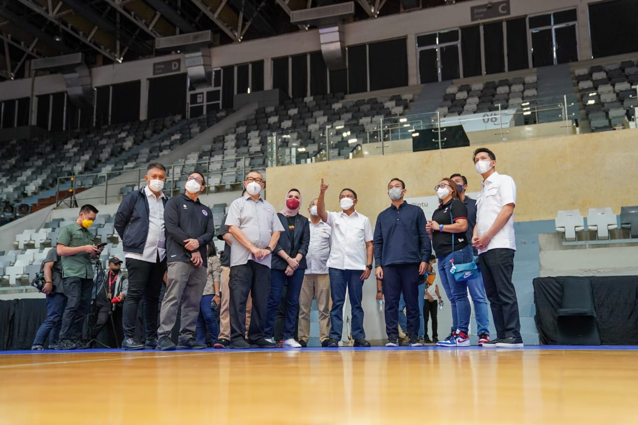 Menpora Amali Tinjau Latihan Timnas Basket dan Kesiapan Venue di Istora Senayan Jelang FIBA Asia Cup 2022