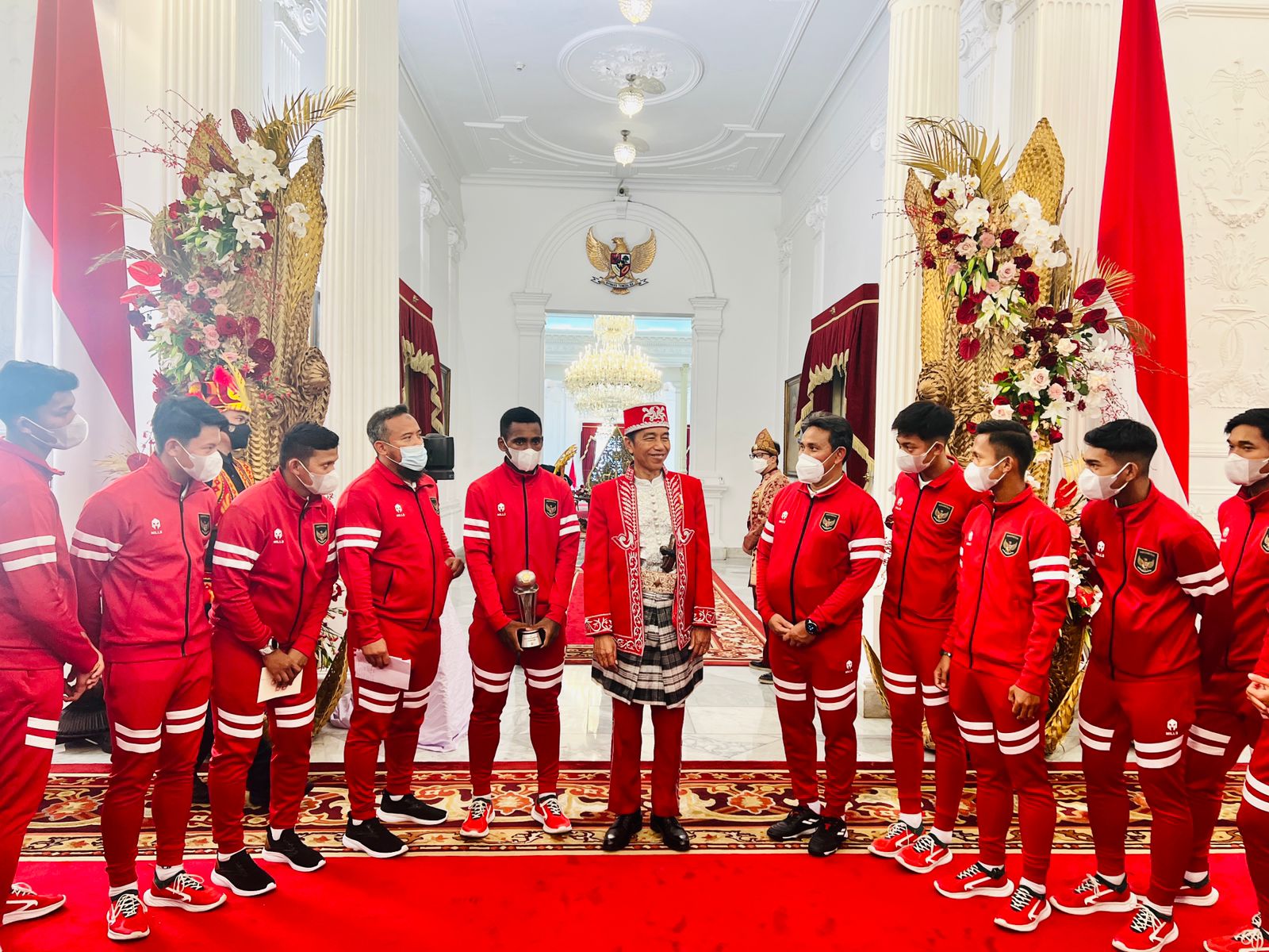 Presiden Jokowi Terima Timnas U-16 di Istana Merdeka