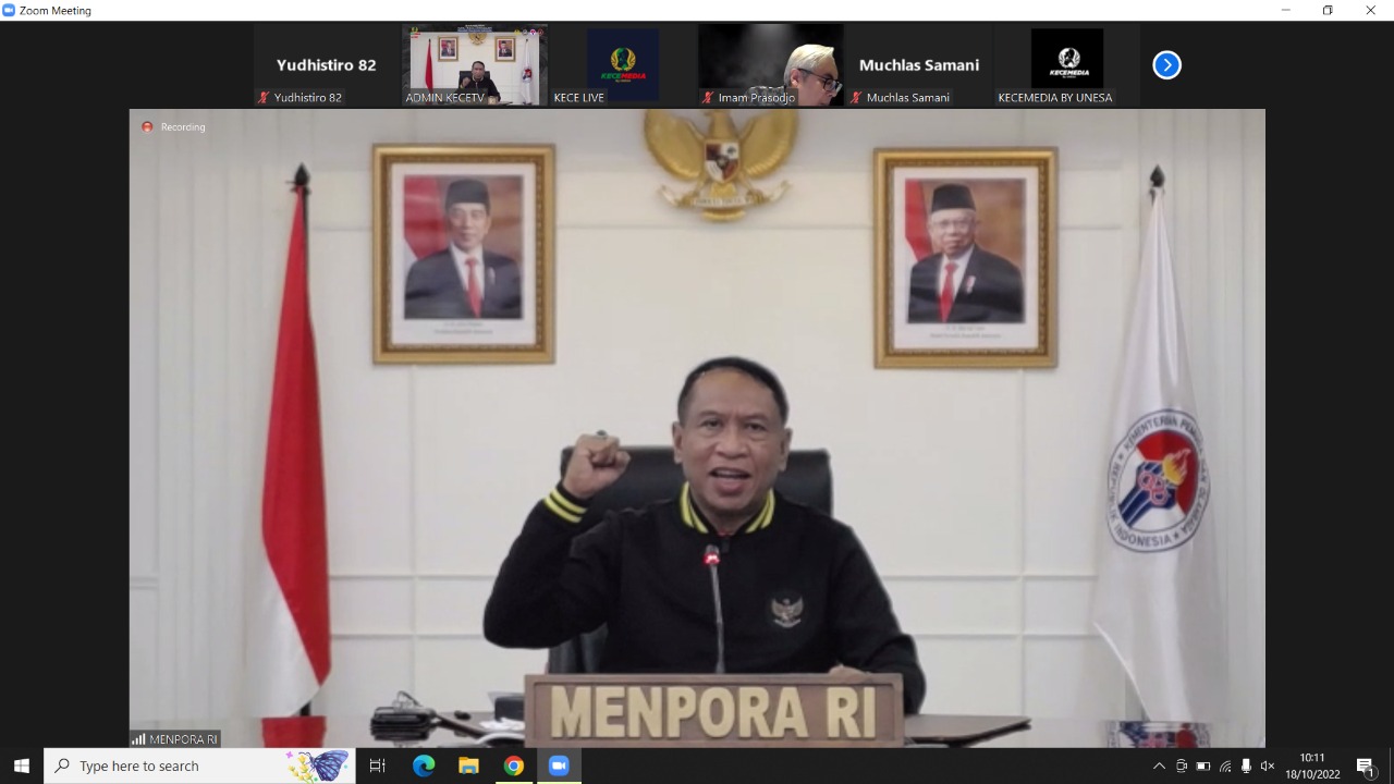 Menpora Amali Resmi Buka Sarasehan Ilmu Keolahragaan Unesa Bertajuk ‘Damailah Sepak Bola Indonesia