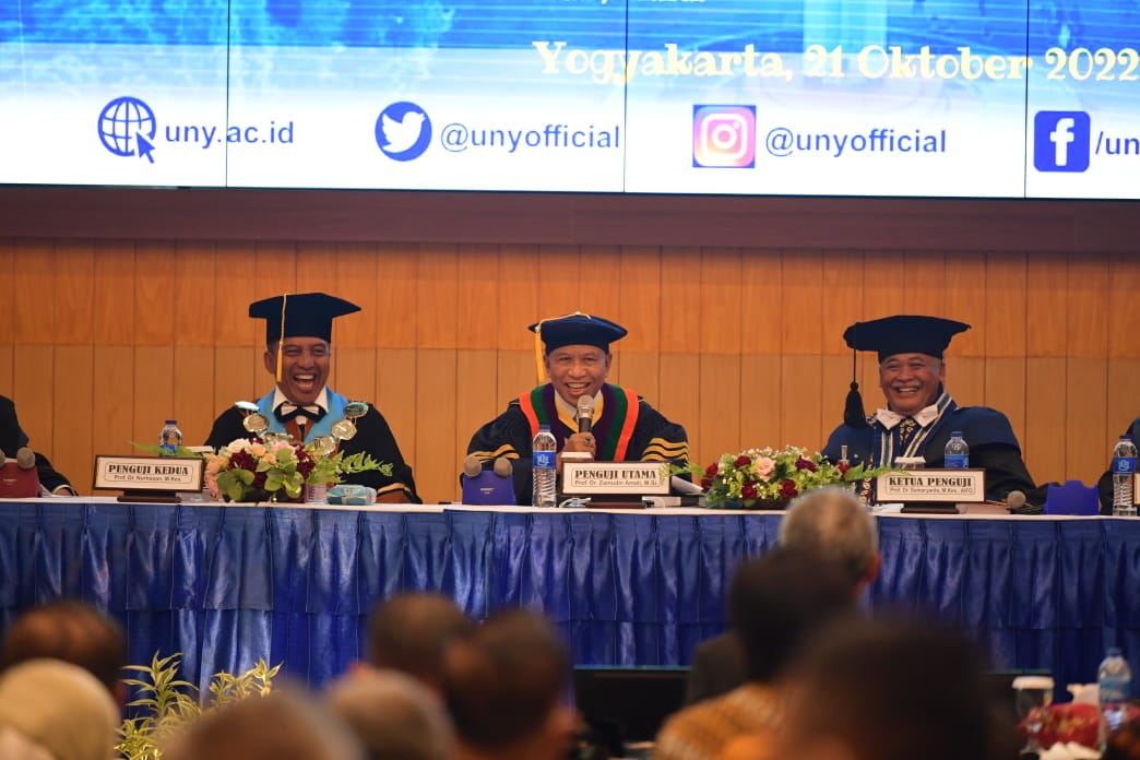 Menpora Prof. Dr. Zainudin Amali, S.E, M.Si Jadi Penguji Utama Sidang Promosi Doktor Program Ilmu Keolahragaan di UNY