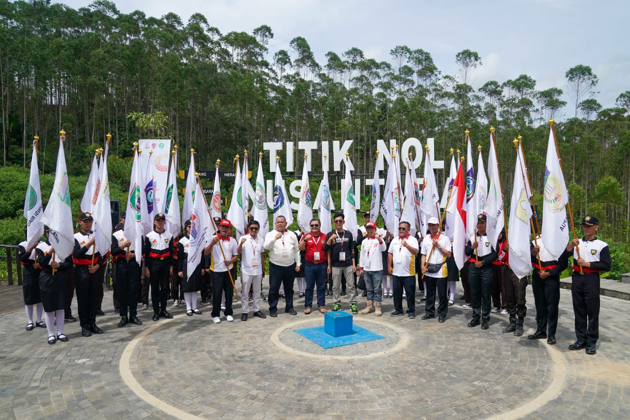 Semarakkan HSP 2022, Peserta Kirab Pemuda Tiba di Ibu Kota Nusantara