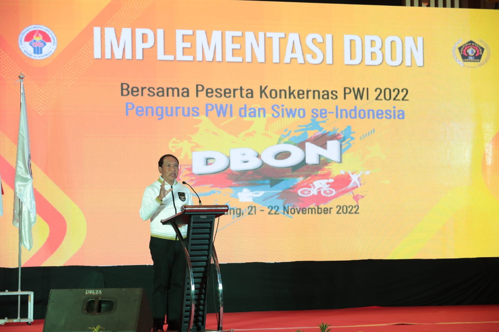 Menpora Amali Jadi Narasumber dalam Acara Implementasi DBON Bersama Peserta Konkernas Pengurus PWI dan SIWO se-Indonesia