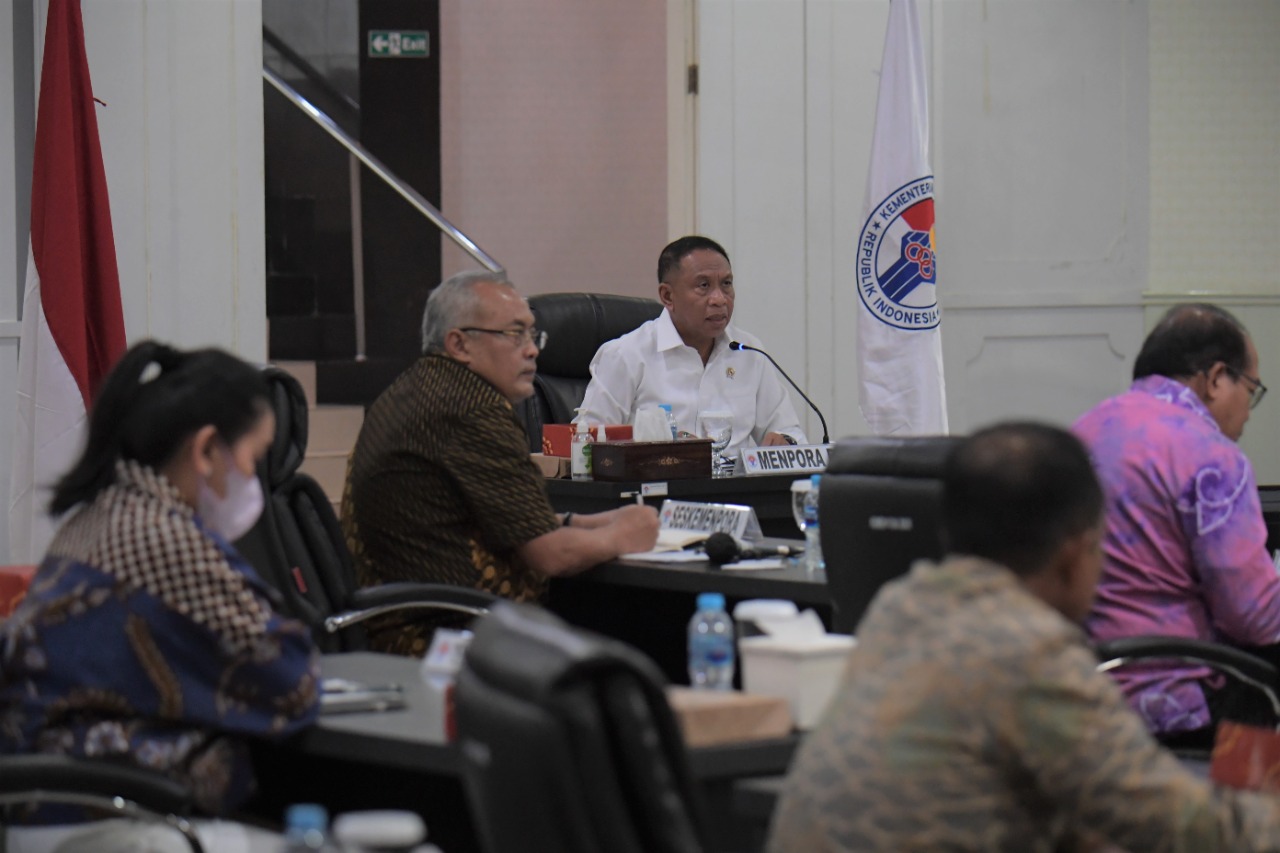 Pimpin Rapat Evaluasi Anggaran 2022 dan Persiapan Anggaran 2023, Menpora Amali Tekankan Pentingnya Tata Kelola yang Baik