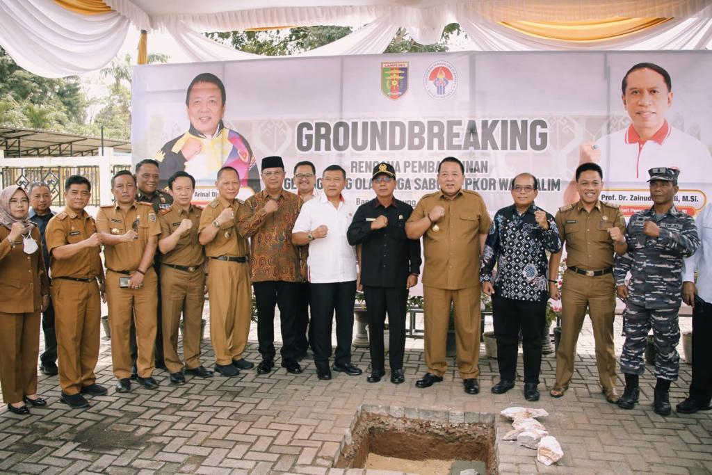 Groundbreaking GOR Saburai, Kemenpora Harap Pemprov Lampung Bisa Jaring Bibit Atlet Potensial