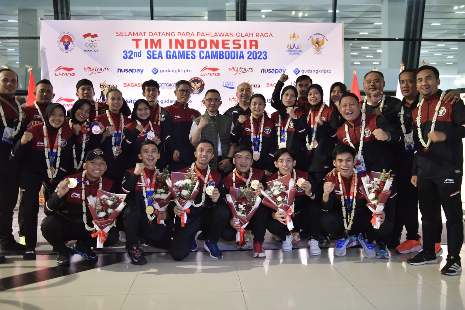 Jemput Atlet di Bandara Soetta, Kemenpora Harap Capaian Prestasi di SEA Games 2023 Kamboja Terus Meningkat