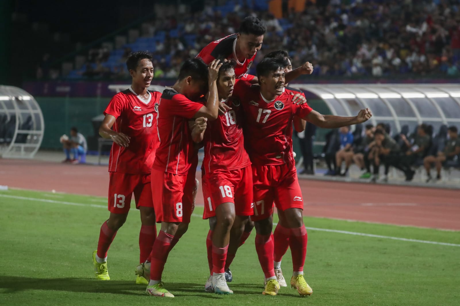 Menang 21 Atas Kamboja, Timnas Indonesia Kunci Juara Grup A dan Lolos