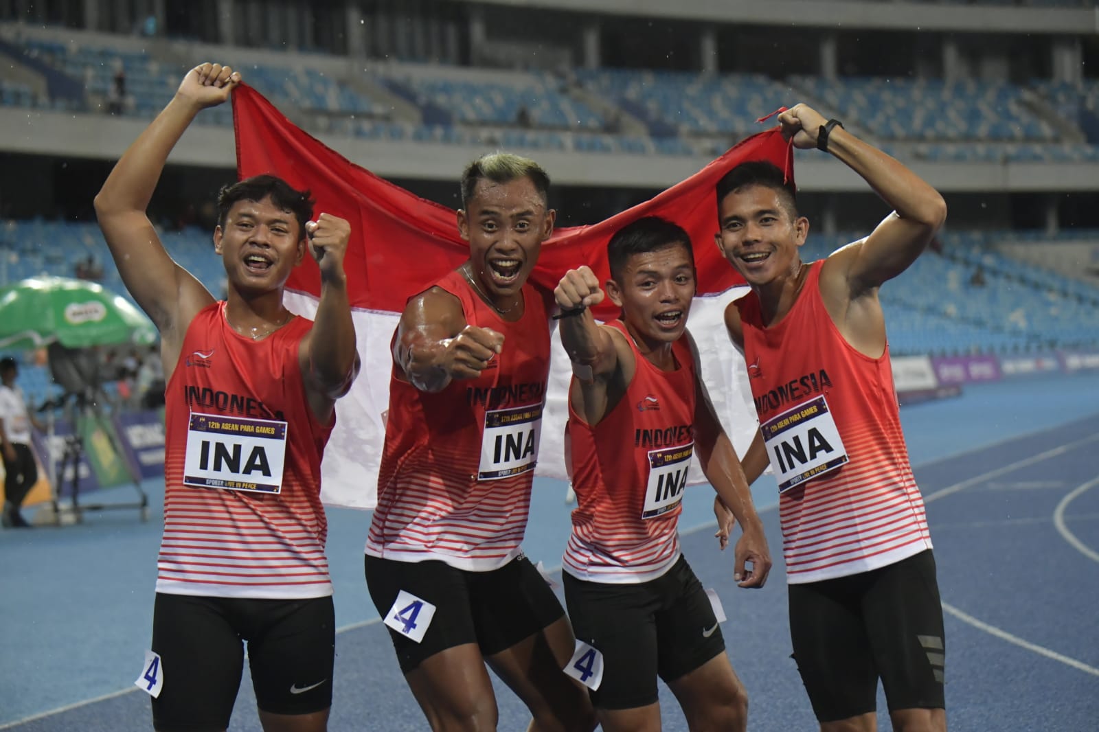 Sukses Taklukkan Thailand, Tim Para Atletik Nomor Etstafet 4 x 100 Meter Putra Persembahkan Emas untuk Merah Putih