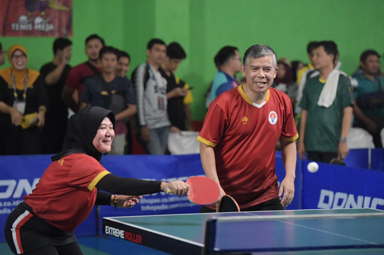 Kandaskan KLHK, Tenis Meja Regu Putra Kemenpora Incar Juara Grup A