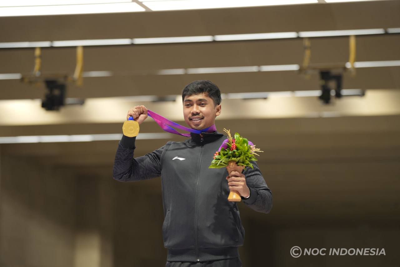 Cabor Menembak Sumbang Medali Emas Pertama untuk Indonesia di Asian Games 2022 Hangzhou