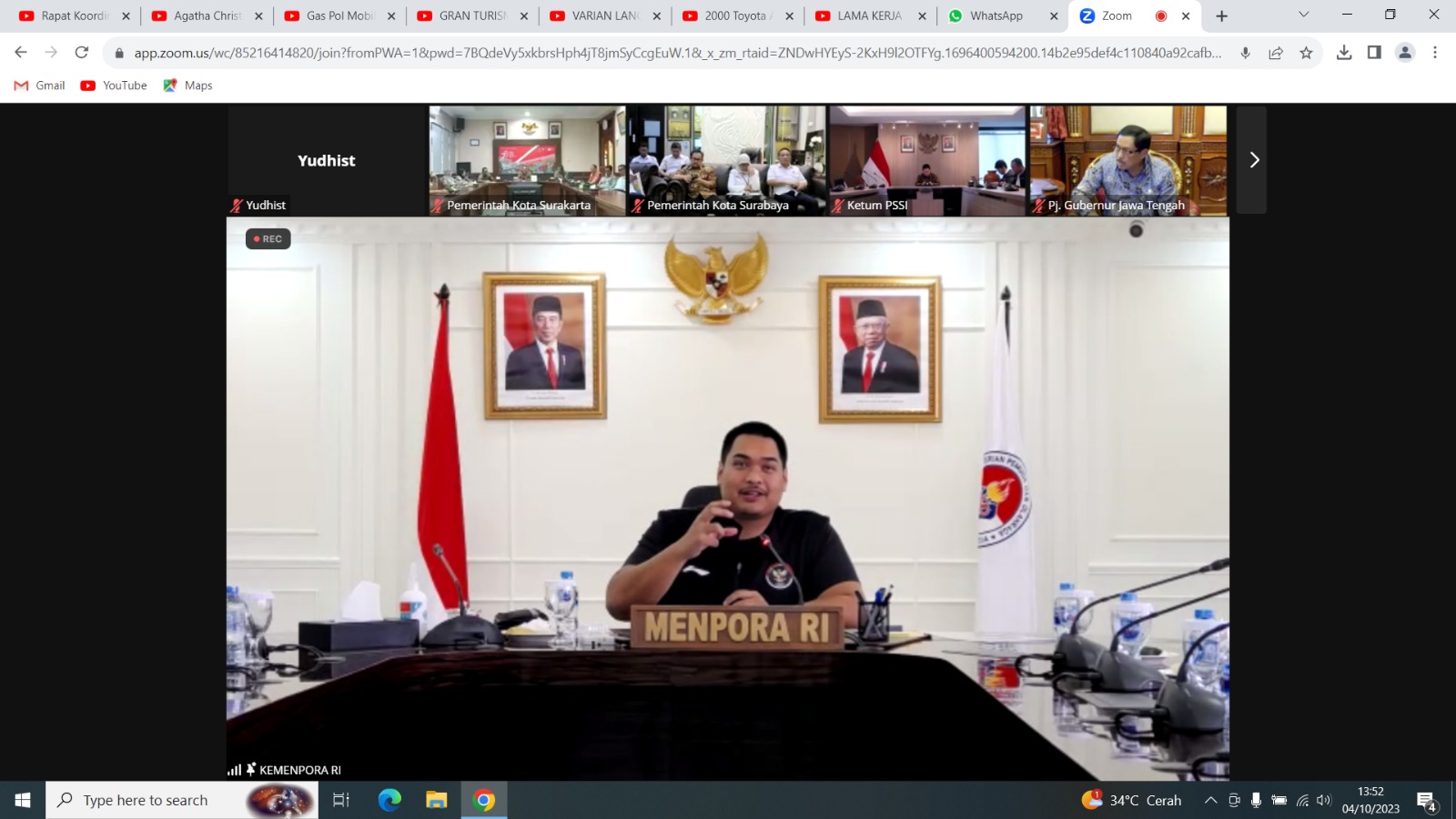 Hadiri Rakor Persiapan FIFA U-17 World Cup 2023, Menpora Dito Yakin Bakal Sukses