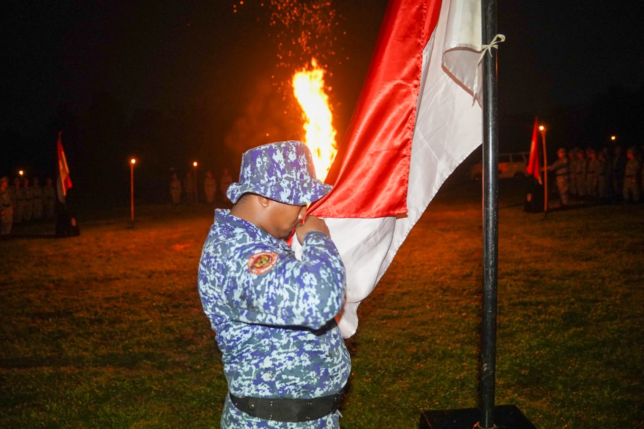 Angkatan PKPBN 2024 Kemenpora Sampaikan Lima Komitmen Bela Negara dalam Api Semangat Bela Negara