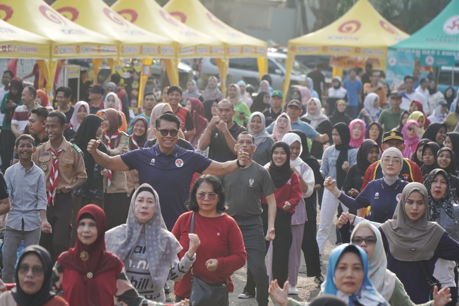 Tarkam Kemenpora di Palembang Disambut Meriah dengan Diawali Senam Massal 1000 Peserta