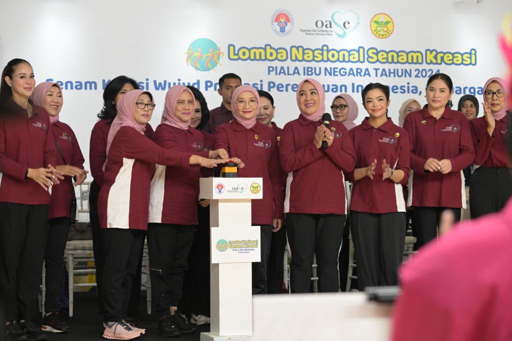 Wujudkan Wanita Indonesia Sehat dan Kuat, LNSK Tahun 2024 Resmi Dibuka Ibu Negara Iriana Joko Widodo