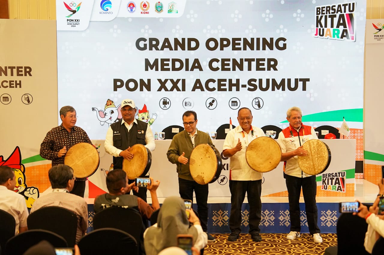 Untuk Sukses Prestasi dan Publikasi, Media Center PON XXI Aceh-Sumut Diresmikan