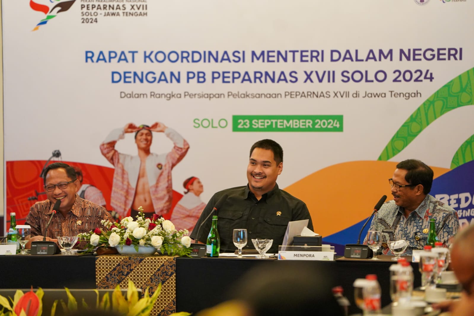 Rakor Persiapan Peparnas XVII 2024 dengan Mendagri, Menpora Dito Sebut Venue dan Akomodasi di Solo Telah Siap